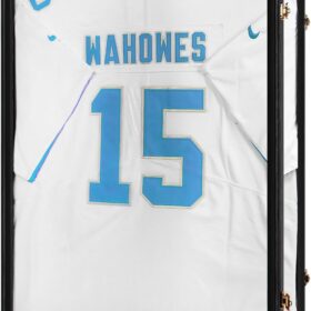 Tieeqe Large Jersey Display Case - Lockable Shadow Box Frame with UV Resistant Acrylic, Wood Finish, Wall Hangers & Hardware - Black Sports Memorabilia Storage for Baseball, Football, Basketball