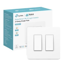 Kasa Smart Wi-Fi Light Switch 2-Pack (2-Gang) – Alexa & Google Home Compatible, No Hub Required, UL Certified, Single Pole – White