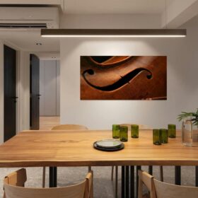 Elegant Viola Close-Up Canvas Wall Art – Large Framed Musical Instrument Painting for Home & Office Decor