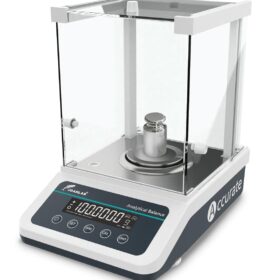 JOANLAB 0.1mg Precision Analytical Balance, 220g Capacity Lab Scale with Auto Calibration, Draft Shield & RS232 Interface