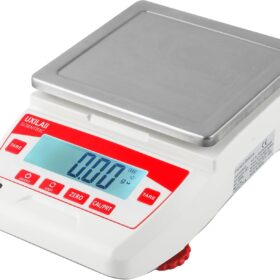 5000g x 0.01g High Precision Electronic Analytical Balance Scale with Stainless Steel Pan, 1kg Calibration Weight & Data Interface