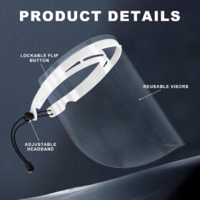 Altozor Premium Anti-Fog Full Face Shield (10-Pack) – Reusable, Lightweight, & Fits Over Glasses