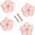 4-Pack Pink Flower Petal Drawer Knobs – Zinc Alloy Decorative Cabinet Pulls for Dressers, Nightstands & Kids Room Furniture
