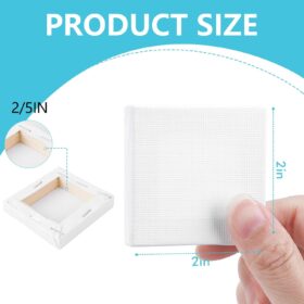 ESRICH Mini Stretched Canvas Panels (24-Pack) – 2x2 Inch Pre-Primed Cotton Canvases for Acrylic, Oil & Watercolor Painting – Kids Art Supplies & Professional DIY Crafts