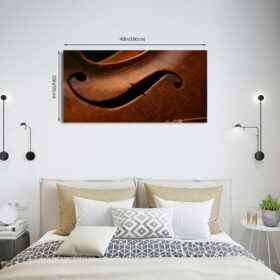 20"x40" Viola Close-Up Wall Art - Antique Instrument Canvas Print for Home & Office Decor