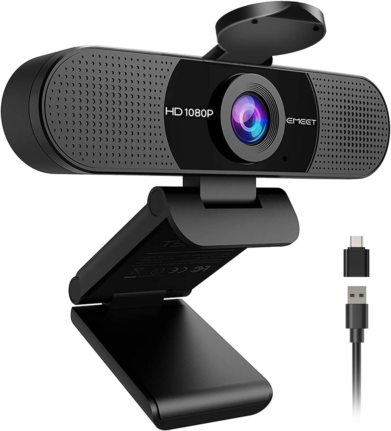 EMEET C960 1080P HD Webcam with Stereo Microphone & Privacy Cover | Plug & Play USB PC Camera for Zoom, Teams & Remote Work (2025 Updated Model)