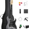 DONNER DST-80 Electric Guitar Starter Package – 39” Full Size, SSS Pickups, 5W Amp, Gig Bag & Accessories Kit