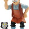 Bullyland 5845 Disney Pinocchio Gepetto Hand-Painted Character Figure - Authentic Woodcarver Model