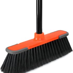 54-Inch Heavy-Duty Angle Broom with Soft Bristles & Adjustable Long Handle – Indoor & Outdoor Floor Sweeper for Kitchen, Hardwood, Tile, and Garage