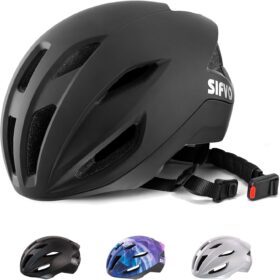 SIFVO Adult Road Bike Helmet - Lightweight Magnetic Cycling Helmet with 14 Vents, Adjustable Dial Fit & Safety Buckle for Men & Women Commuting (55-58cm)