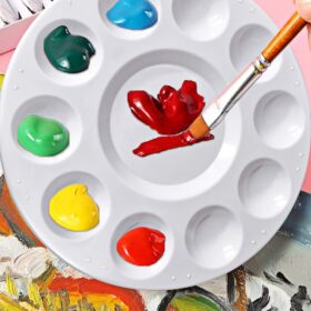 Hulameda 4-Pack Plastic Paint Tray Palettes – Kid-Friendly Art Supplies for Painting, School Projects, and Birthday Parties