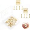 Biaungdo 24-Piece Mini Brass Cabinet Hinges with 96 Nails – 180° Golden Miniature Hardware for Jewelry Boxes, Small Wood Crafts, and DIY Projects