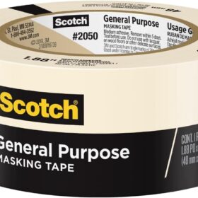 Scotch General Purpose Masking Tape - 1.88 Inch x 60.1 Yard, 5-Day Clean Removal, Residue-Free Adhesive for Painting & Labeling (2050-48MP)