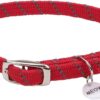 Elasta Cat® Reflective Safety Stretch Collar – Breakaway Elastic Design with Charm for Night Visibility