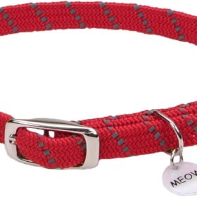 Elasta Cat® Reflective Safety Stretch Collar – Breakaway Elastic Design with Charm for Night Visibility