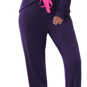 Ekouaer Women's Long Sleeve Pajama Set – Soft Button-Down Loungewear Sleepwear with Pockets