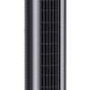 Comfort Zone 32-Inch Bladeless Tower Fan – 3-Speed Quiet Oscillating Cooling Fan with Built-In Handle for Bedroom & Living Room (Black)
