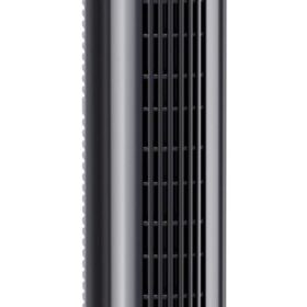 Comfort Zone 32-Inch Bladeless Tower Fan – 3-Speed Quiet Oscillating Cooling Fan with Built-In Handle for Bedroom & Living Room (Black)