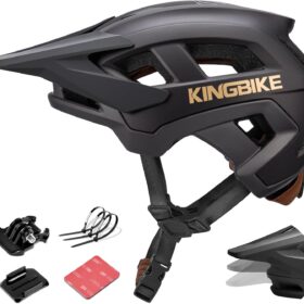 KINGBIKE NTA-8776 Certified Electric Bike Helmet – Professional High-Speed MTB Helmet with Adjustable Visor & Action Camera Mount for Adults