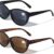 V.W.E. Oversized Full Lens Reading Sunglasses for Women – 2 Pairs of Fashionable Bifocal Sun Readers with UV Protection (Leopard Print)