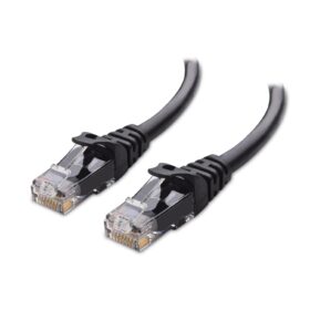Cable Matters 1 ft Black Cat6 Ethernet Cable – 10Gbps High-Speed Snagless Patch Cord (24AWG Bare Copper)
