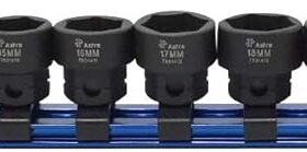 Astro Pneumatic 78319 3/8&quote; Drive Nano Impact Socket Set | 19-Piece Low Profile (6-24mm) CR-MO