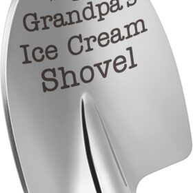Grandpa's Ice Cream Shovel - Funny Stainless Steel Spoon Gift for Grandfathers, Papa, & Dad - Unique Birthday, Fathers Day, & Christmas Present from Grandkids