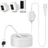 25ft USB-C Power Adapter for Ring Spotlight Cam Plus/Pro & Outdoor Cam Battery - Weatherproof Continuous Power Supply Cable, White