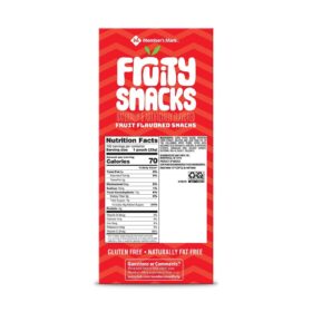 Member's Mark Fruity Snacks Variety Pack, Gluten-Free & Fat-Free, 0.80 oz Pouches (100 Count)