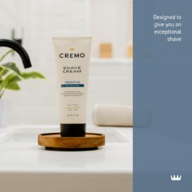 Cremo Sensitive Shave Cream for Men - Astonishingly Superior, Ultra-Slick Formula to Fight Nicks, Cuts, and Razor Burn - 6 Fl Oz