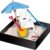 Executive Sandbox - Mini Desktop Beach Break Kit - Zen Garden Office Decor & Stress Relief Toy with Accessories