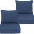 Goodgoods Navy Blue Deep Seat Patio Cushions - 22x24 Inch Set of 2 - Resilient Foam, Water & UV Resistant Outdoor & Indoor Furniture Cushions