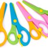 LOVESTOWN Toddler Safety Scissors – 4 Pack Colorful Training Scissors with Spring-Loaded, Anti-Pinch Design for Preschool Arts & Crafts