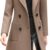 chouyatou Women's Classic Notched Collar Wool Blend Double Breasted Peacoat