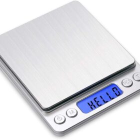 Toprime 500g x 0.01g Digital Pocket Scale - High Precision Mini Kitchen Scale with Stainless Steel Platform, Back-Lit LCD, Tare & PCS Function