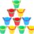 10pcs Miniature Beach Buckets – 1 Inch Tiny Plastic Pails for Dollhouses, Micro Landscapes, and DIY Crafts