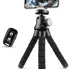 Sensyne Flexible Phone Tripod with Wireless Remote & Phone Holder - Portable Mini Travel Stand for Vlogging, Live Streaming & Photography