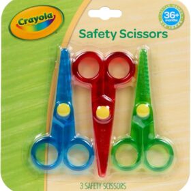 Crayola My First Safety Scissors – 3-Pack Blunt Tip Training Scissors for Toddlers, Self-Correcting Arts & Crafts Supplies for Right & Left Handed Kids