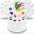 Hulameda 12-Pack Plastic Paint Tray Palettes – 10-Well Artist Palettes with Mixing Reservoir for Kids, Students, & School Art Projects (White)