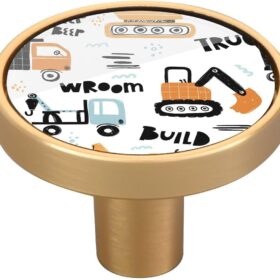 4-Pack Transport Truck Cabinet Knobs – Vibrant 3D Car Dresser Pulls for Kids Room, Nursery & Garage Decor