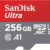 SanDisk 256GB Ultra microSDXC UHS-I Memory Card with Adapter, Up to 150MB/s, A1, Full HD - SDSQUAC-256G-GN6MA