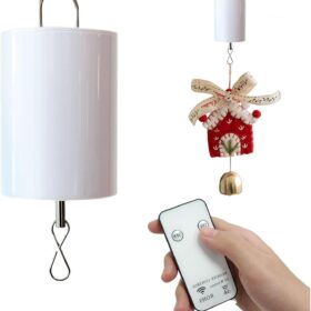 Battery Operated Wind Spinner Motor with Remote Control – 20 RPM Rotating Display Hook for Wind Chimes, Suncatchers, Garden Decor & Holiday Ornaments