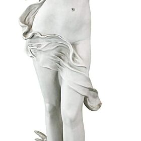 Design Toscano Spring Awakening Garden Statue – 40-Inch French Maiden Sculpture by Auguste Moreau – Antique Stone Cast Stone Resin – Outdoor Patio & Lawn Décor