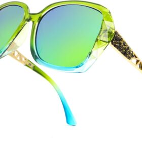 LECKIRUT Oversized Polarized Sunglasses for Women – Trendy UV400 Protection Retro Large Frame Shades