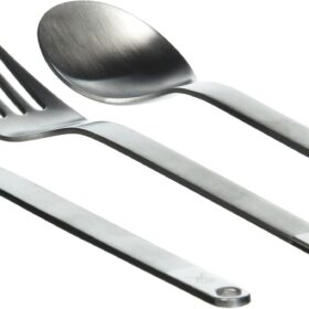 Hydro Flask Stainless Steel Camp Flatware Set with Travel Pouch - Reusable Spork, Knife & Lanyard for Outdoor Dining