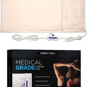 Thermotech Medical Grade Moist Heating Pad - Automatic High Heat Therapy for Back Pain, Muscle Spasms & Cramps (14" x 17")