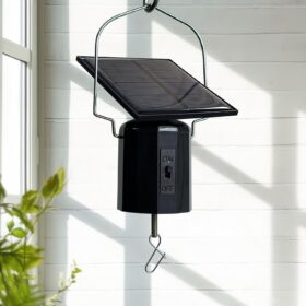 Goolyrusim Solar Powered Motor for Wind Spinners – Automatic 360° Rotating Hook for Wind Chimes, Sun Catchers & Hanging Outdoor Decor – Waterproof (4 lb Load Capacity)