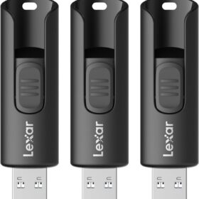 Lexar JumpDrive A30E 64GB 3-Pack USB Flash Drive, USB 3.2 Gen 1 Portable Storage, 100MB/s High-Speed Data Transfer for PC, Mac, and Laptops