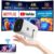 Native 1080P Smart Projector with WiFi 6 & Bluetooth 5.3 - Portable 4K Home Theater with Electric Focus, 210° Rotation Stand, & Built-in Streaming Apps for Outdoor/Indoor Movies