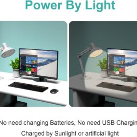 Arteck Solar Powered Wireless Keyboard – Ultra-Slim Full Size with Rechargeable Battery, Ergonomic Design, and USB Nano Receiver for PC, Laptop & Smart TV